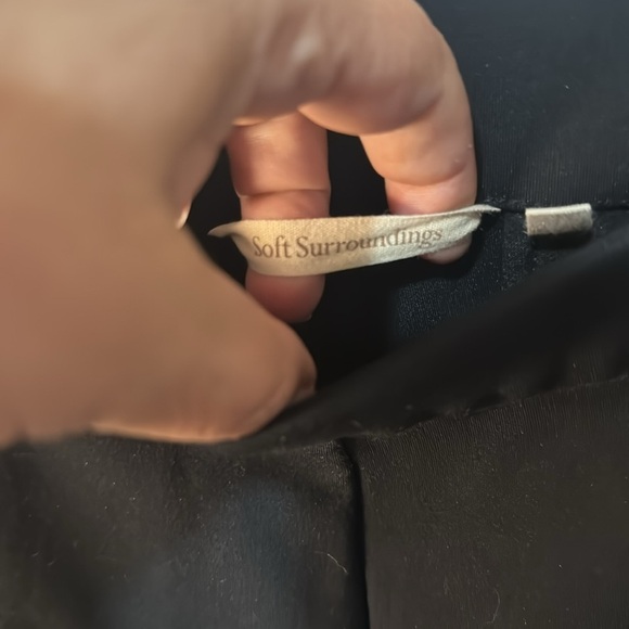 Soft Surroundings Black Straight Leg Pants High-Waisted - Picture 3 of 5